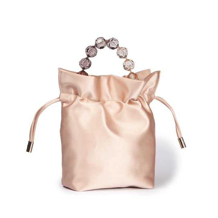 Roberta Gandolfi Sirenetta Tulip mini secchiello in raso di seta e manico gioiello Vendita Calda