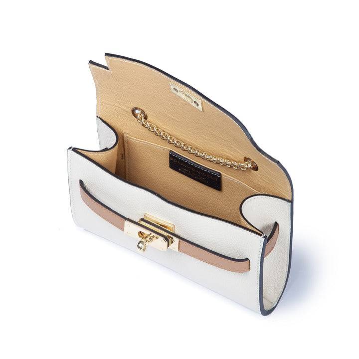 Roberta Gandolfi Chiara tracollina crossbody con chiusura girello e tracolla in catena Promozione