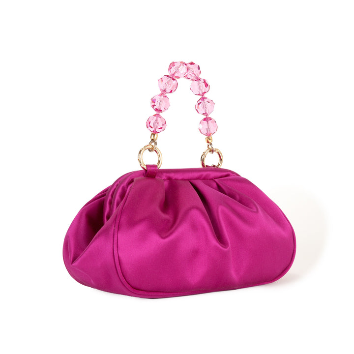 Roberta Gandolfi Sirenetta Puffy mini bag in raso di seta e manico gioiello Offerta