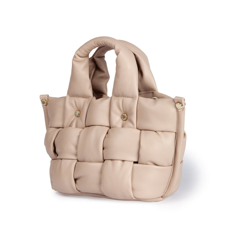 Roberta Gandolfi Greta Mini Nappa borsa in soffice pelle di agnello imbottita ed intrecciata a mano Vendita Calda