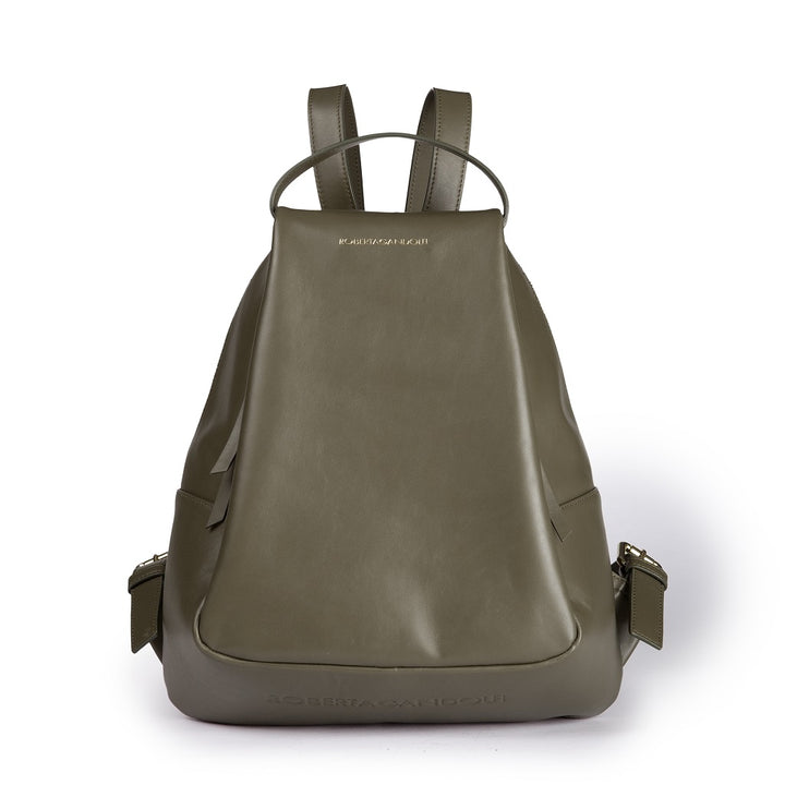 Roberta Gandolfi Micol Backpack in vitello liscio multitasche Nuovo