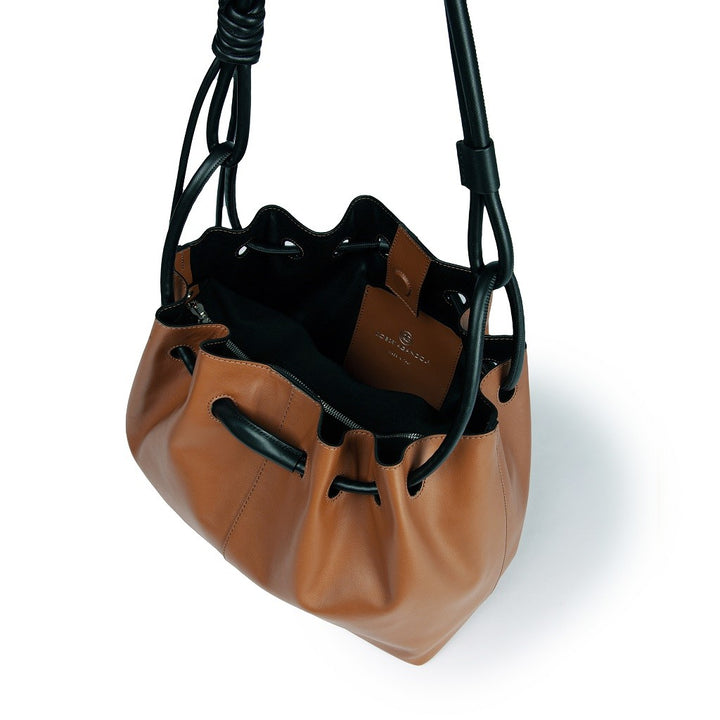 Roberta Gandolfi Gisella medium borsa con doppia portabilità mano o spalla in morbido vitello Prezzo Ridotto
