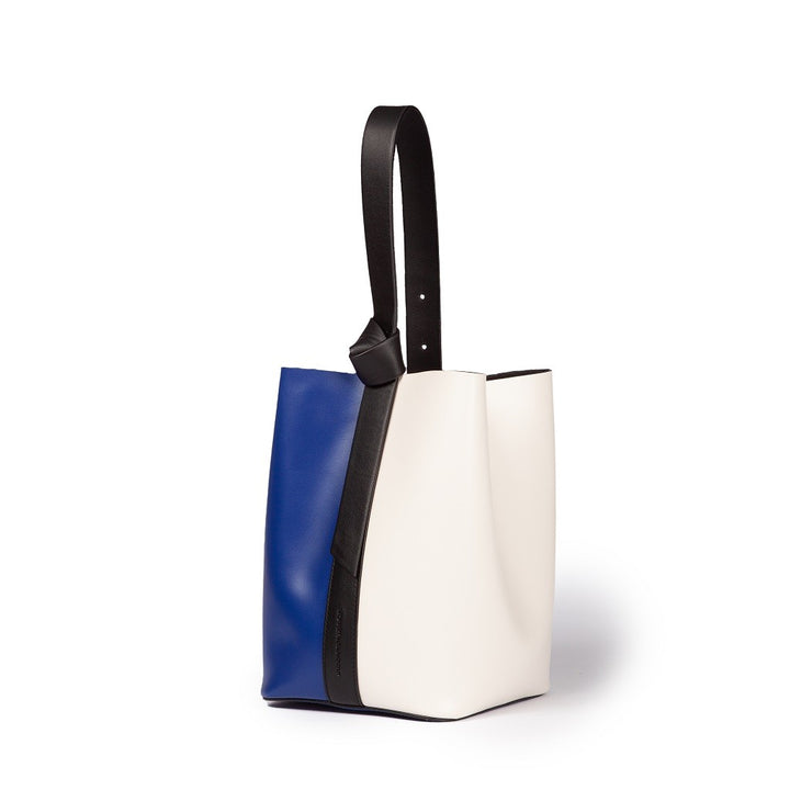 Roberta Gandolfi Cinzia Bucket medium medium in pelle bicolor con tracolla staccabile Convenienza