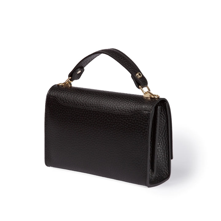 Roberta Gandolfi Elodie compact crossbody borsa in pelle con tramezza interna e tasca esterna con tracolla staccabile e regolabile Italia