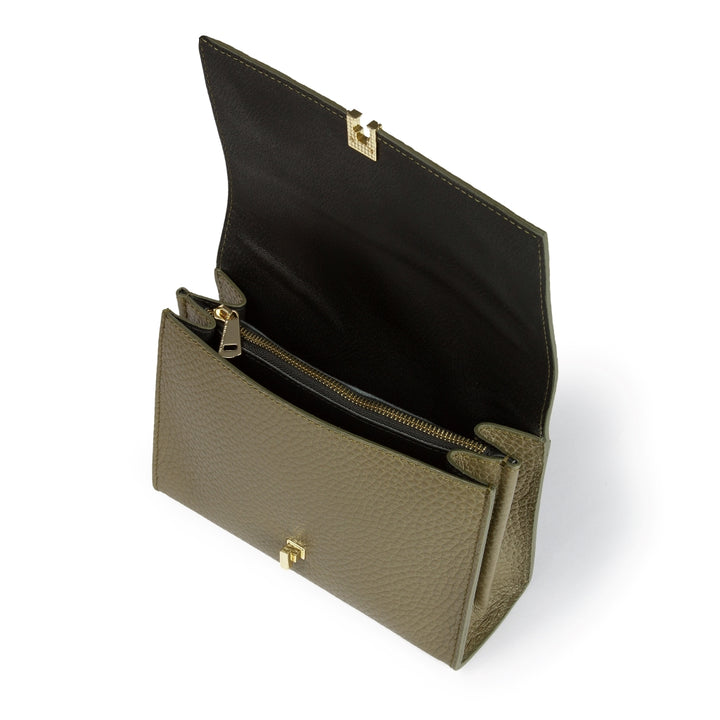 Roberta Gandolfi Elodie compact crossbody borsa in pelle con tramezza interna e tasca esterna con tracolla staccabile e regolabile 2025