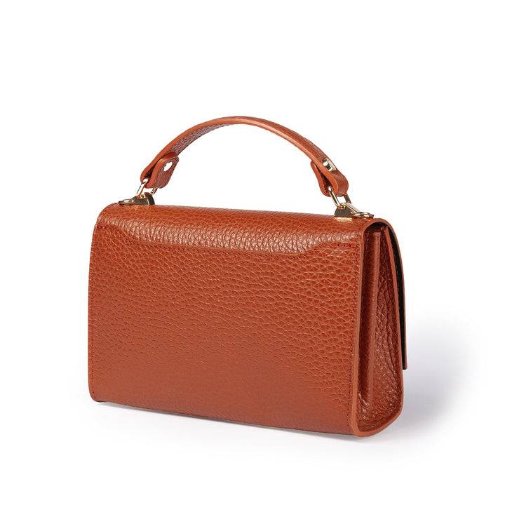 Roberta Gandolfi Elodie compact crossbody borsa in pelle con tramezza interna e tasca esterna con tracolla staccabile e regolabile In Linea