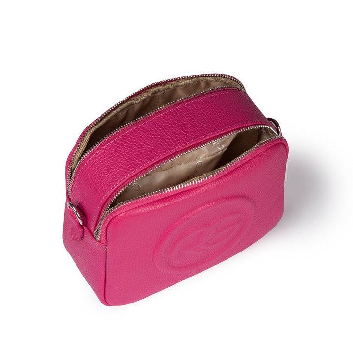 Roberta Gandolfi Roberta Pelle camera e crossbody in pelle con doppio scomparto e tracolla staccabile Acquista Ora