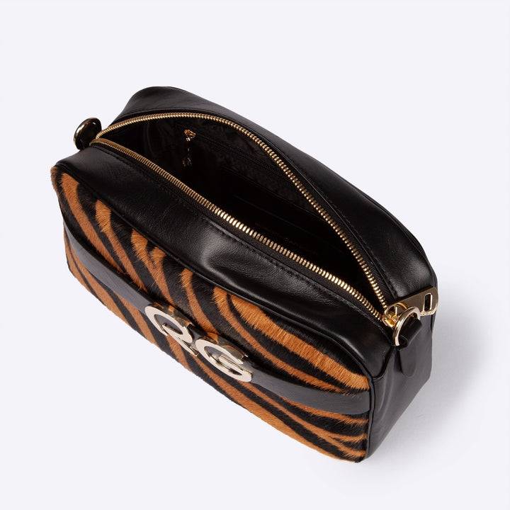 Roberta Gandolfi Dafne pony camera in pelle stampa animalier con tracolla staccabile Affare Del Giorno