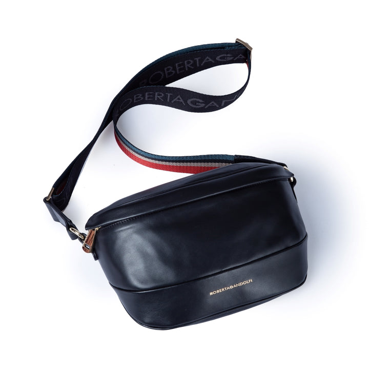 Roberta Gandolfi Micol Belt Bag in pelle con tracolla regolabile e catena amovibile Moda