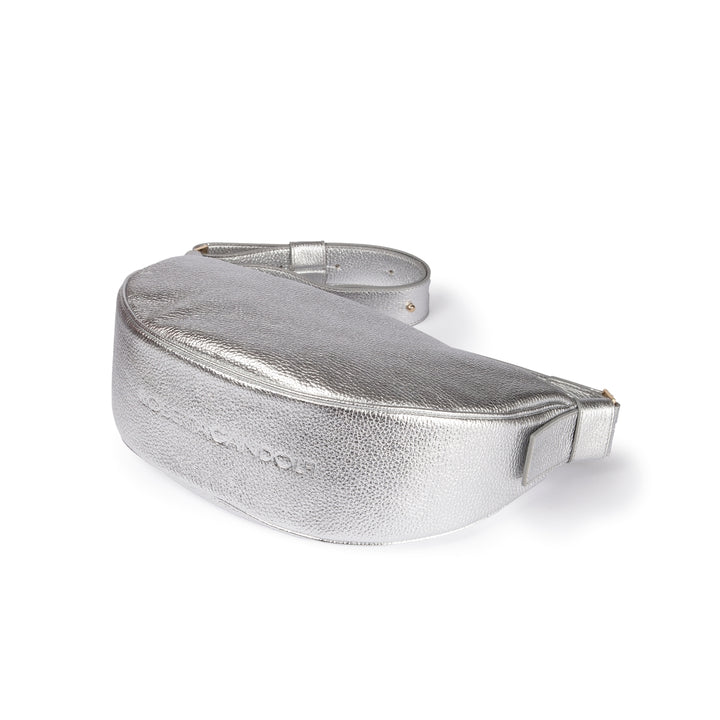 Roberta Gandolfi Micol Banana small cross body in vitello martellato metal con tracolla regolabile 2025