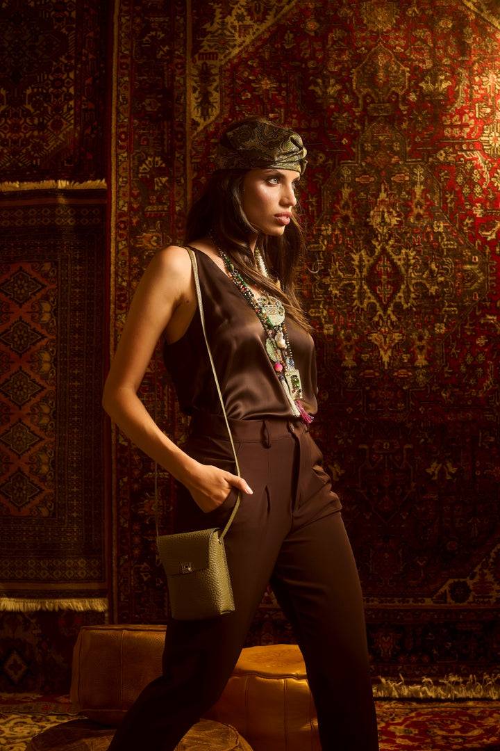 Roberta Gandolfi Elodie minibag and phoneholder in pelle con pratica tasca esterna e tracolla regolabile Soddisfazione Garantita