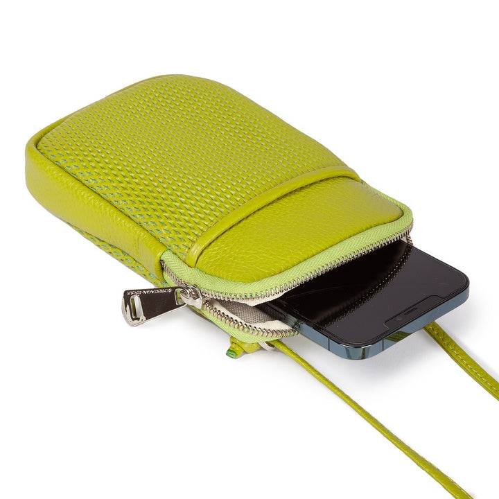 Roberta Gandolfi Yuma Phone holder in pelle di vitello con tracolla staccabile e regolabile e tasca esterna Fino Al -60%