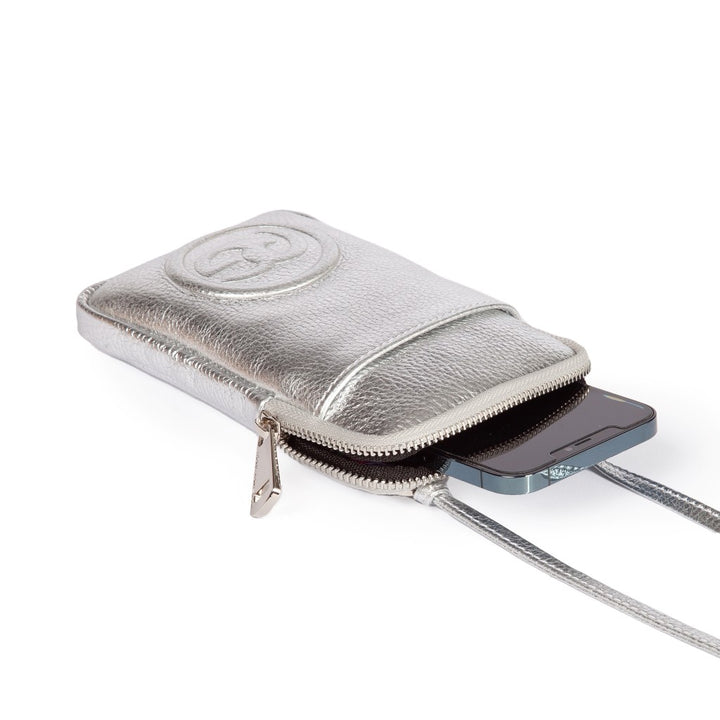 Roberta Gandolfi RG Phone holder in pelle di vitello con tracolla staccabile e regolabile Convenienza