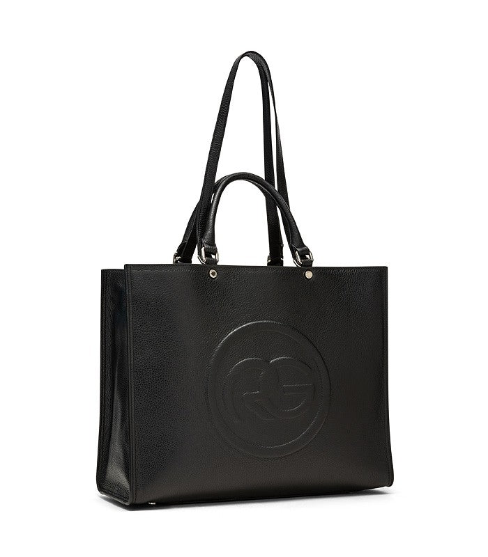 Roberta Gandolfi Roberta Pelle Large Borsa a mano in pelle con doppi spallacci per essere portata a spalla e tramezza Italy