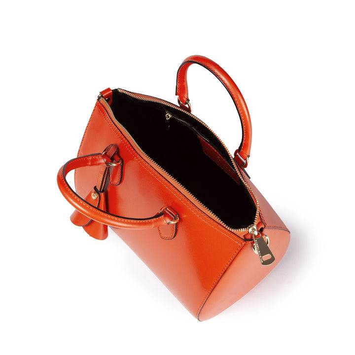 Roberta Gandolfi Nicole bowling in pelle stampa "light saffiano" con tracolla staccabile e regolabile Sottocosto