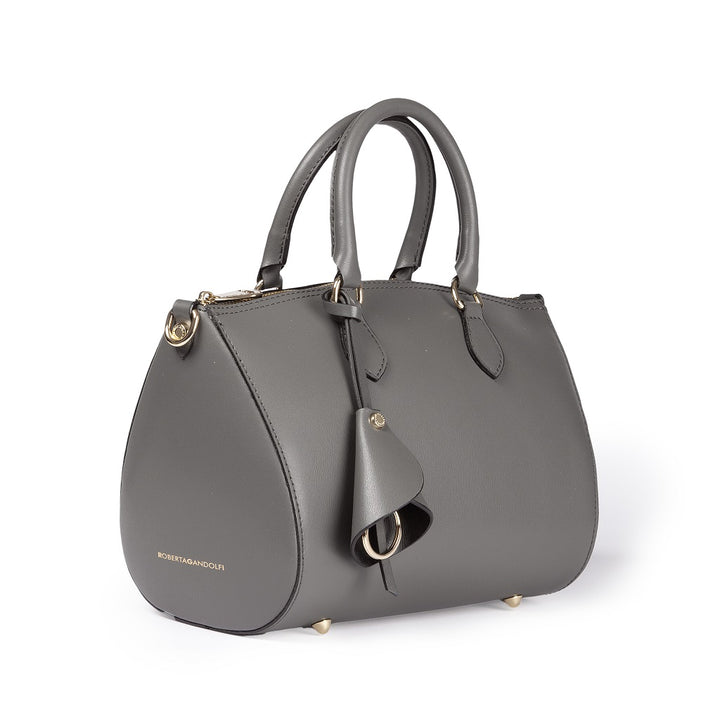 Roberta Gandolfi Nicole bowling in pelle stampa "light saffiano" con tracolla staccabile e regolabile Convenienza