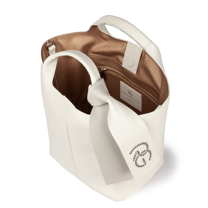 Roberta Gandolfi Maia handbag borsa a mano in pelle martellata e tracolla staccabile Italy