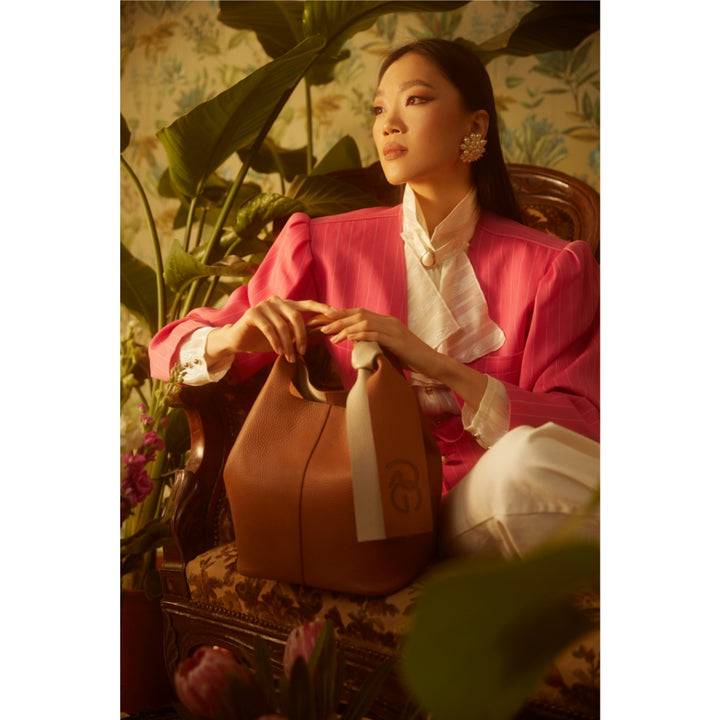 Roberta Gandolfi Maia handbag borsa a mano in pelle martellata e tracolla staccabile Italy