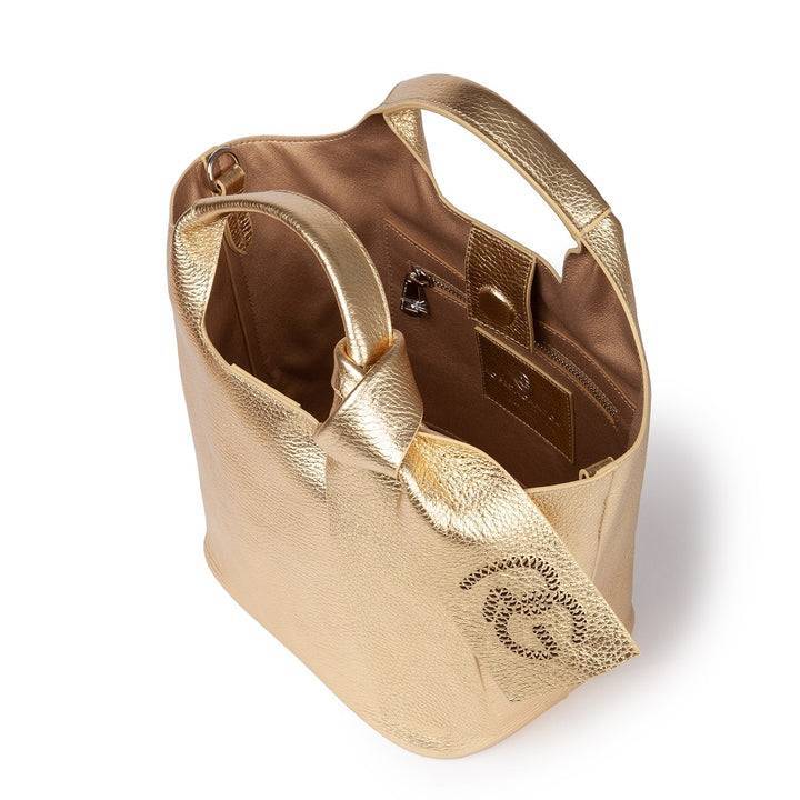 Roberta Gandolfi Maia handbag borsa a mano in pelle martellata e tracolla staccabile Affare Del Giorno