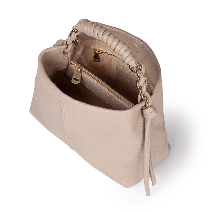 Roberta Gandolfi Amina small borsa a mano in pelle con manico tubolare fasciato e tracolla staccabile Economico