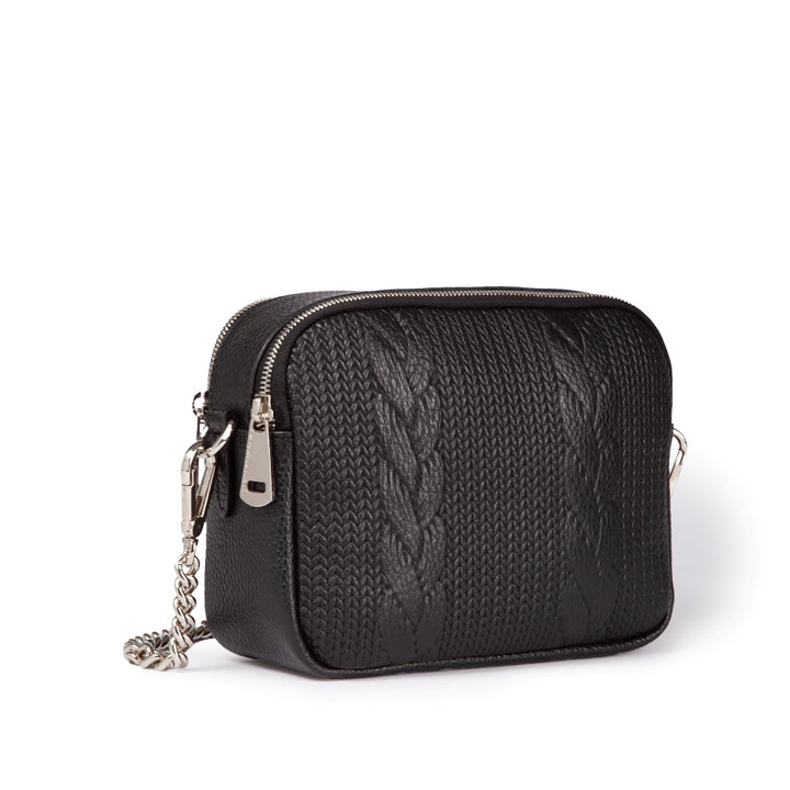 Roberta Gandolfi Camera Treccia borsa a spalla e crossbody in pelle stampata con tracolla catena Vendita Calda