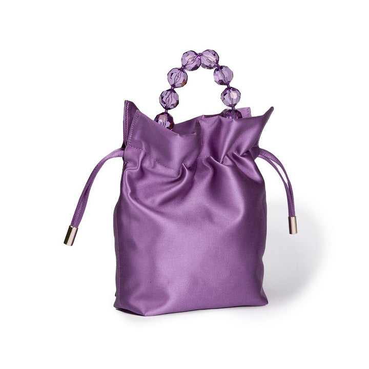 Roberta Gandolfi Sirenetta Tulip mini secchiello in raso di seta e manico gioiello Shopping Online