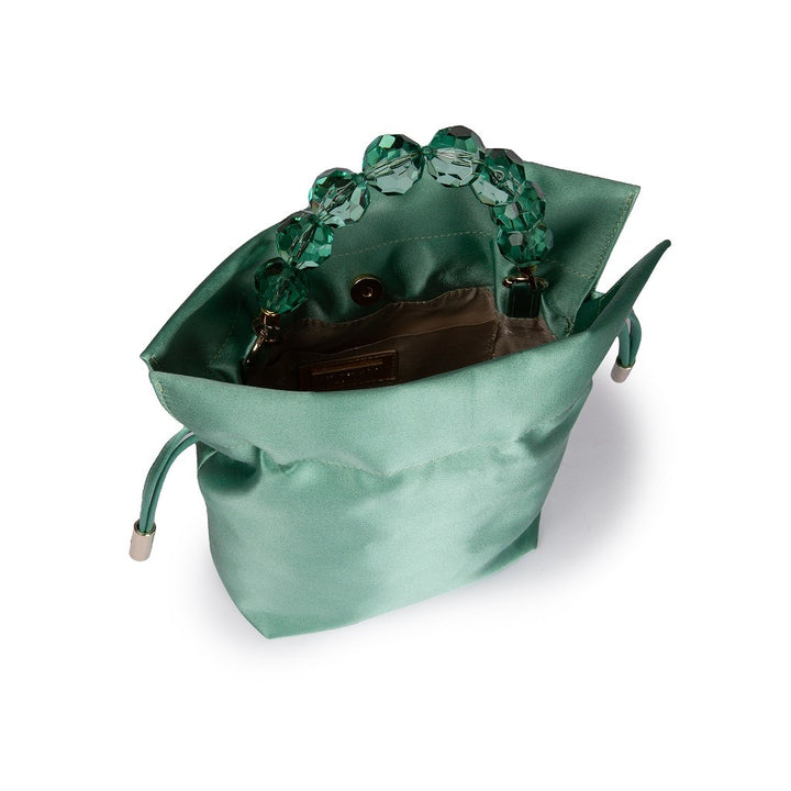 Roberta Gandolfi Sirenetta Tulip mini secchiello in raso di seta e manico gioiello Outlet