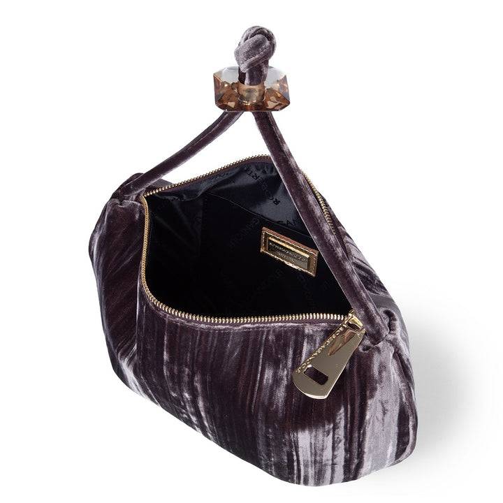 Roberta Gandolfi Sirenetta baguette velluto plissè con elemento gioiello Shopping Online