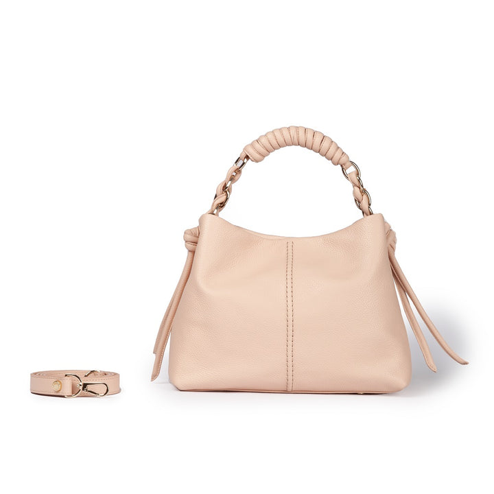Roberta Gandolfi Amina small borsa a mano in pelle con manico tubolare fasciato e tracolla staccabile Lightning offer
