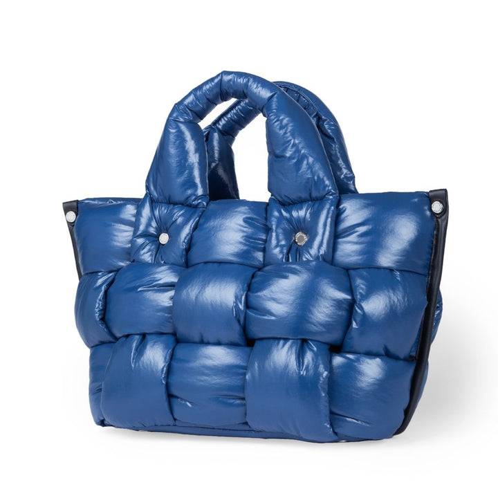 Roberta Gandolfi Greta small borsa in tessuto antigoccia intrecciata a mano con finiture in pelle Sconti VIP