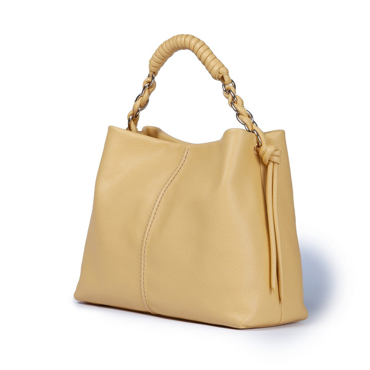 Roberta Gandolfi Amina large borsa a mano in pelle con manico tubolare fasciato e tracolla staccabile Solo un giorno rimasto