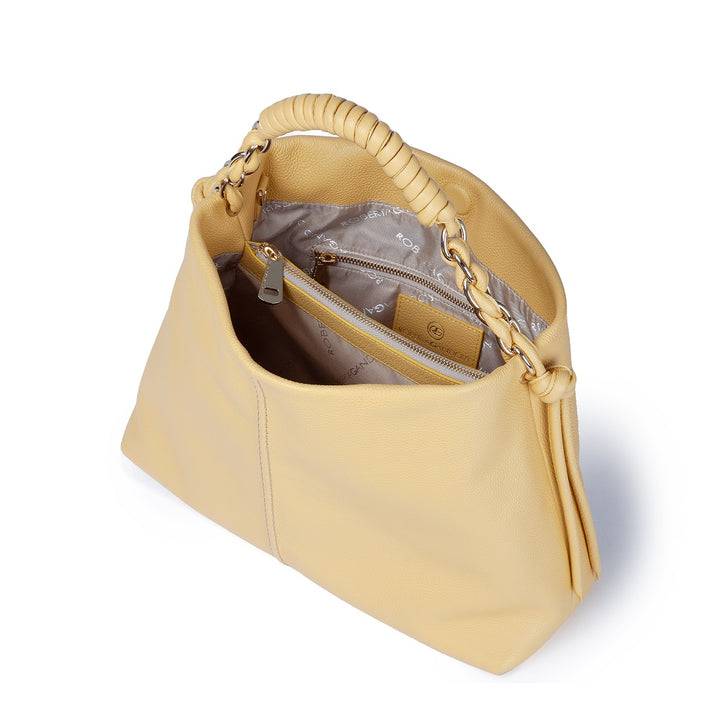 Roberta Gandolfi Amina large borsa a mano in pelle con manico tubolare fasciato e tracolla staccabile Solo un giorno rimasto