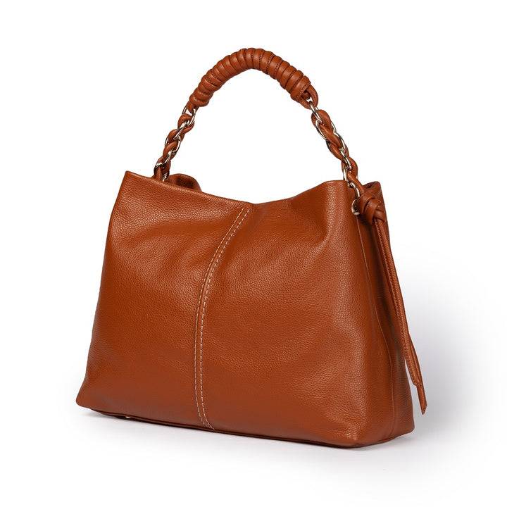 Roberta Gandolfi Amina large borsa a mano in pelle con manico tubolare fasciato e tracolla staccabile Super sconto