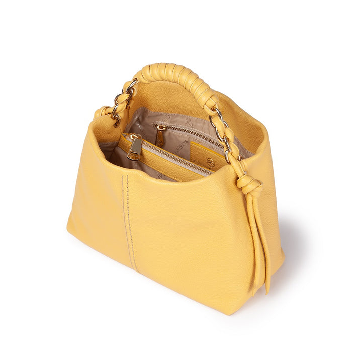 Roberta Gandolfi Amina small borsa a mano in pelle con manico tubolare fasciato e tracolla staccabile 50% di sconto con spedizione gratuita