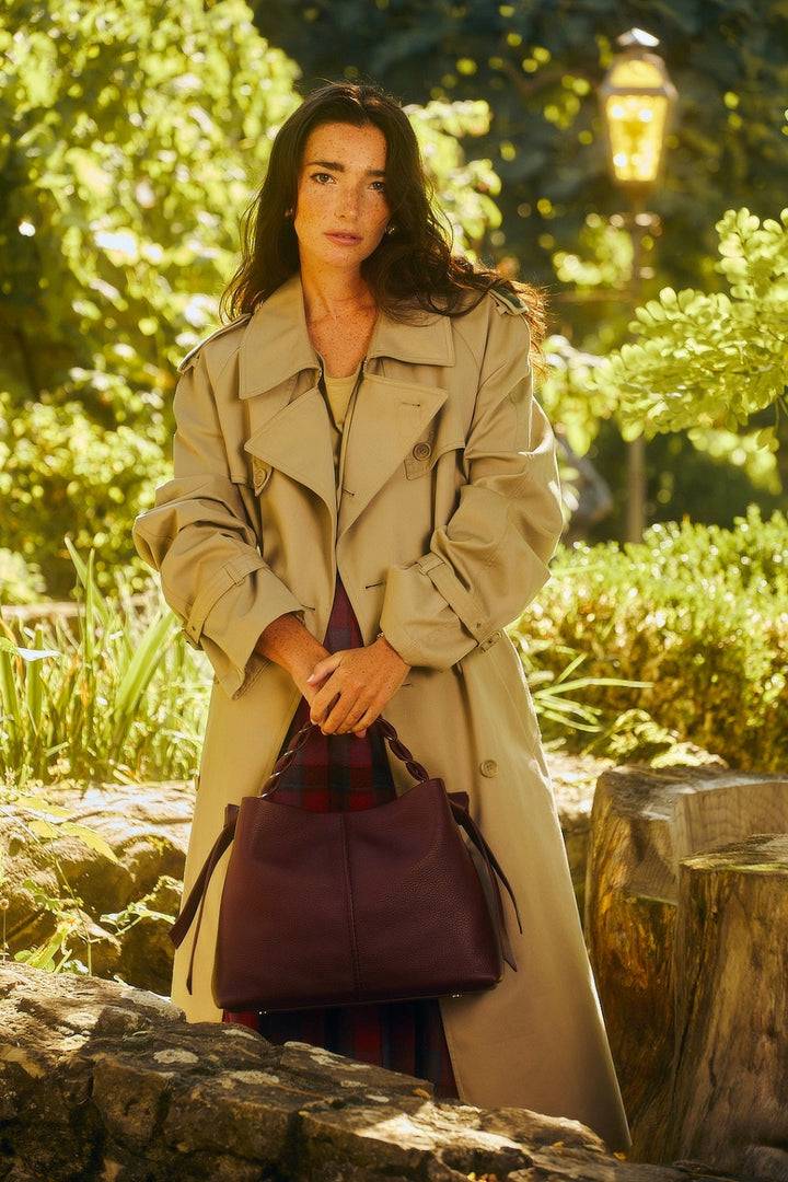 Roberta Gandolfi Asia Large borsa a mano in pelle con tracolla staccabile Vendita