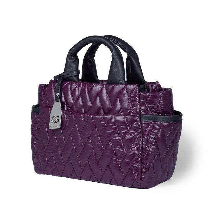 Roberta Gandolfi Noemi medium borsa a mano in tessuto antigoccia con finiture in pelle e tracolla staccabile Negozi Online