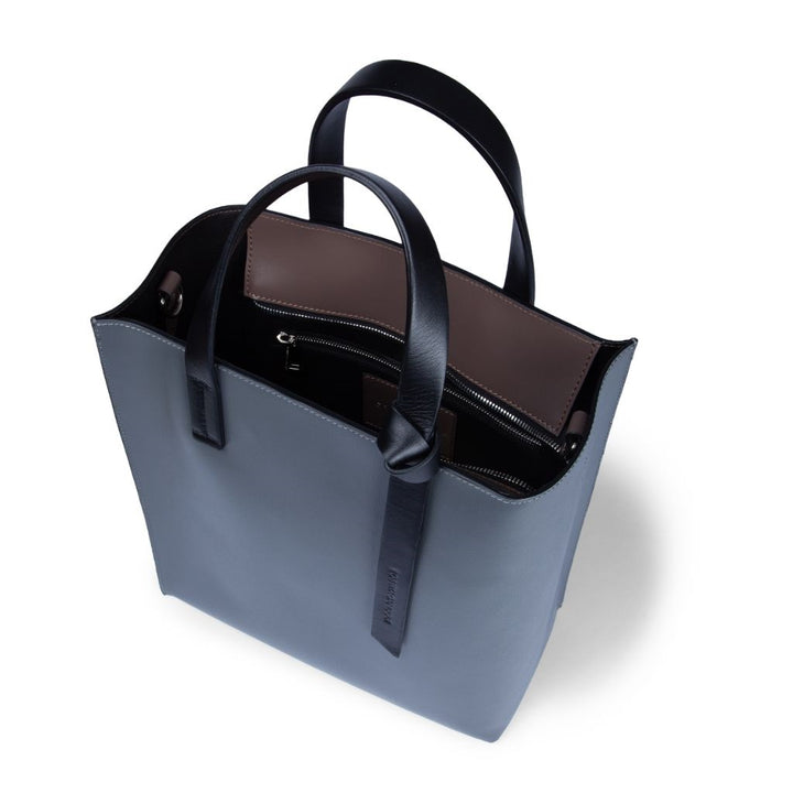 Roberta Gandolfi Arianna Tote borsa in pelle bicolor con tracolla staccabile Consegna Veloce
