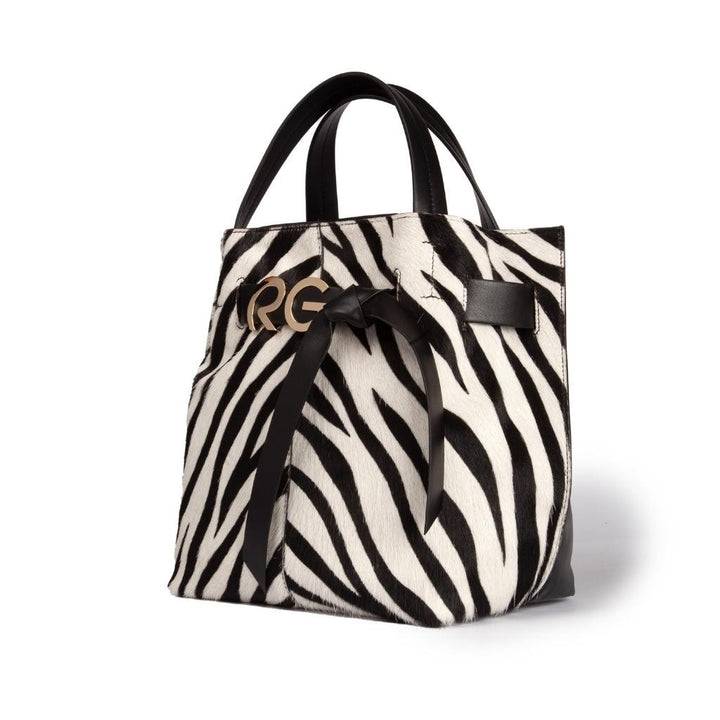 Roberta Gandolfi Dafne pony medium borsa a mano in pelle stampa animalier con tracolla staccabile Spedizione gratuita