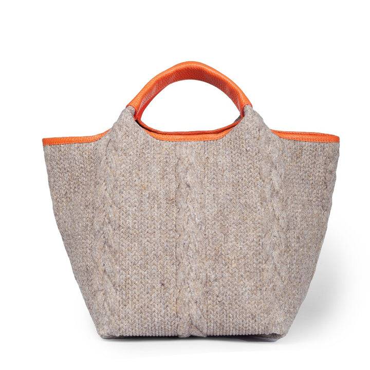 Roberta Gandolfi Joy Wool borsa trasformabile 5 modelli in 1 in tessuto di lana riciclato finiture in pelle di vitello e tracolla staccabile Grandi sconti