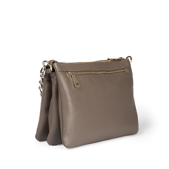 Roberta Gandolfi Alice small borsa in camoscio e pelle martellata con tracolla regolabile e staccabile Nuovi prodotti