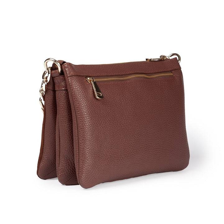 Roberta Gandolfi Alice small borsa in camoscio e pelle martellata con tracolla regolabile e staccabile Bestseller