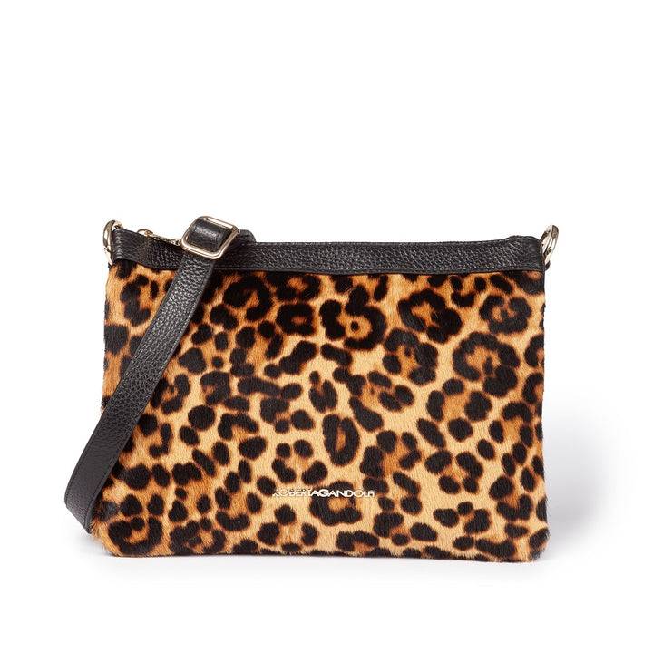 Roberta Gandolfi Alice Pony small borsa in cavallino e pelle martellata con tracolla regolabile e staccabile Offerte stagionali