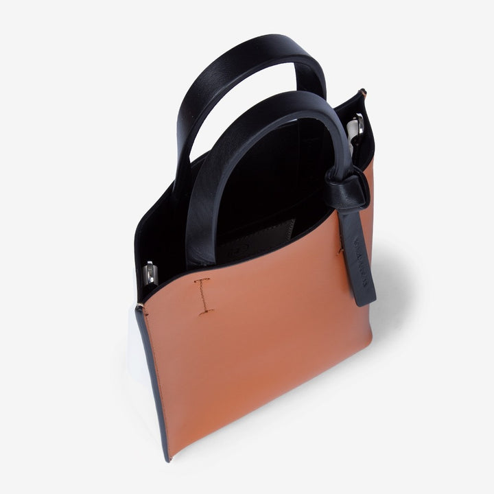 Roberta Gandolfi Cinzia Mini bag in pelle bicolor e tracolla staccabile Sostegno trimestrale