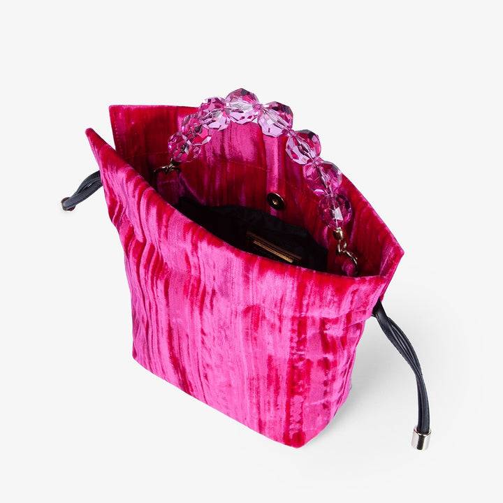 Roberta Gandolfi Sirenetta Tulip Velluto Plissè e manico gioiello Duty-free