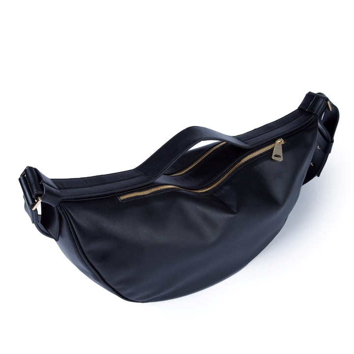 Roberta Gandolfi Micol Banana in vitello liscio con tracolla regolabile Online Outlet