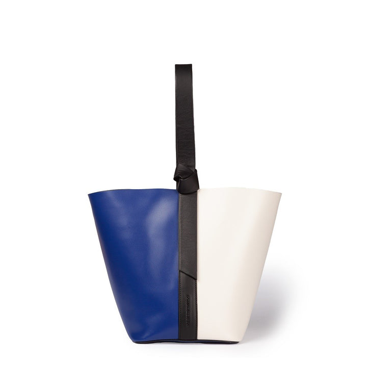 Roberta Gandolfi Cinzia Bucket medium medium in pelle bicolor con tracolla staccabile Trasporto libero internazionale