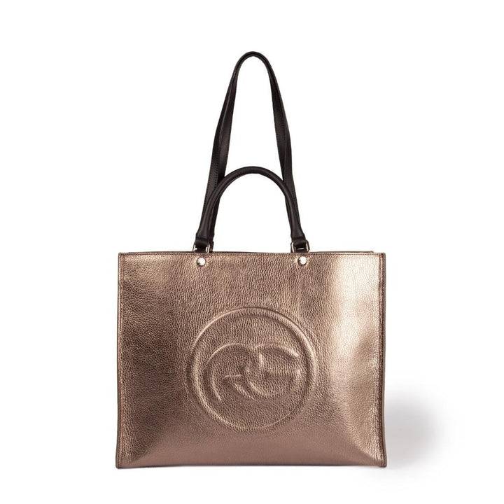 Roberta Gandolfi Roberta Pelle Large Borsa a mano in pelle con doppi spallacci per essere portata a spalla e tramezza Esporta salva
