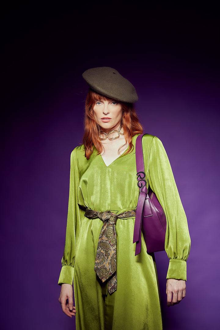 Roberta Gandolfi Dafne hobo in morbida pelle di vitello Nuovo