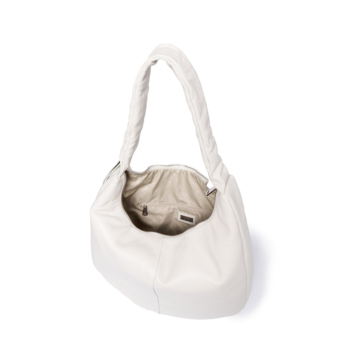 Roberta Gandolfi Azzurro Hobo large in morbida pelle nappa con manico arricciato regolabile Promozione Limitata