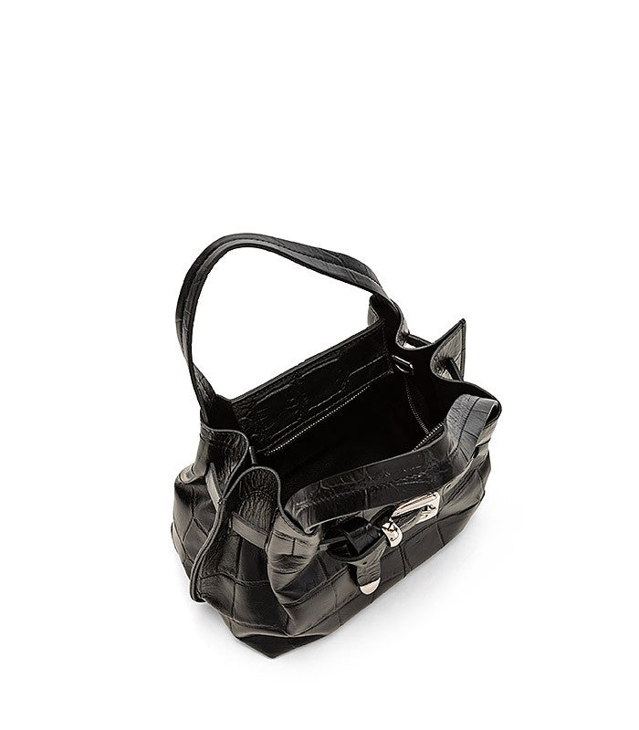 Roberta Gandolfi Martina small borsa in pitone vero con finiture in pelle di vitello Economico